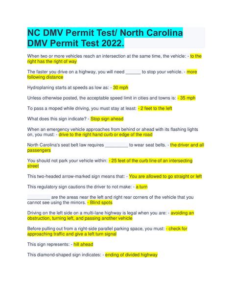 is the nc dmv permit test hard|nc dmv permit cheat sheet.